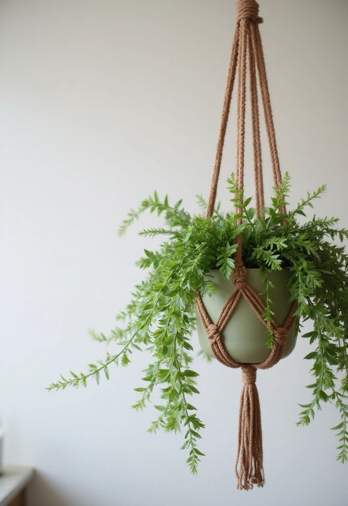 25 Easy DIY Home Decor Projects That’ll Transform Your Space in a Weekend! - 4. DIY Macrame Plant Hanger