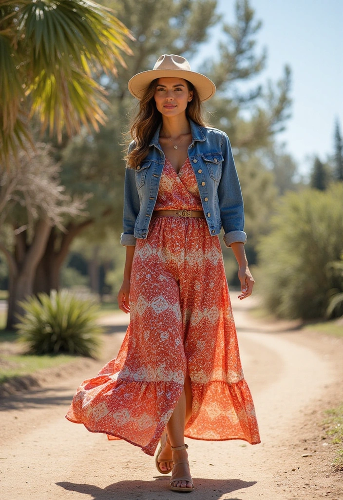 25 Travel Outfits That Balance Comfort and Style (You Won't Believe #19!) - 4. Playful Maxi Dress