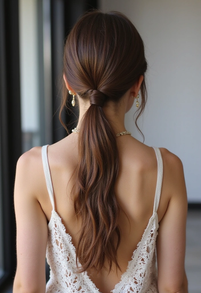 18 Stylish Ponytail Hairstyles That Will Elevate Your Everyday Look (Especially #7!) - 7. Sleek Low Ponytail with a Twist