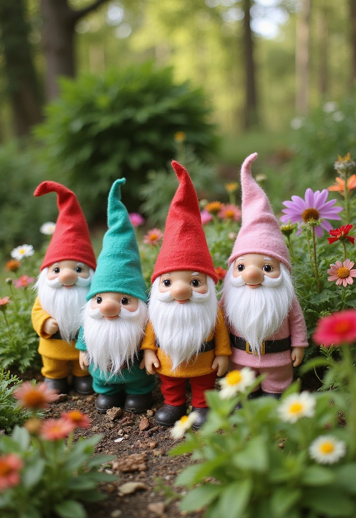 20 Stunning DIY Garden Decor Ideas That Will Make Your Neighbors Green with Envy! - 4. Garden Gnome Family
