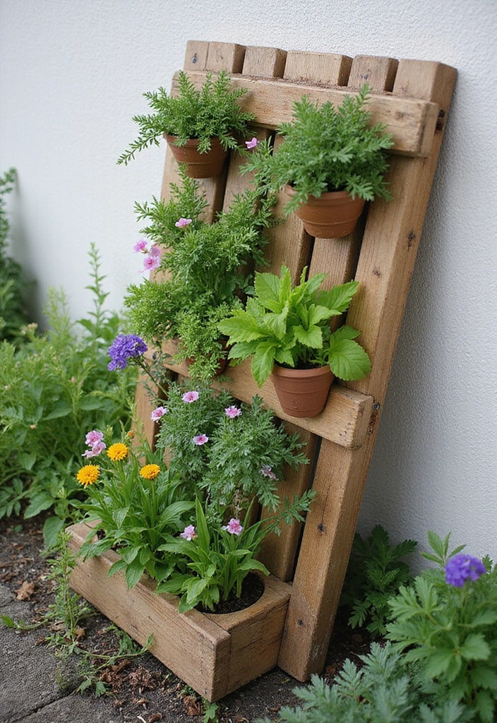 20 Stunning DIY Garden Decor Ideas That Will Make Your Neighbors Green with Envy! - 3. Repurposed Wooden Pallet Garden