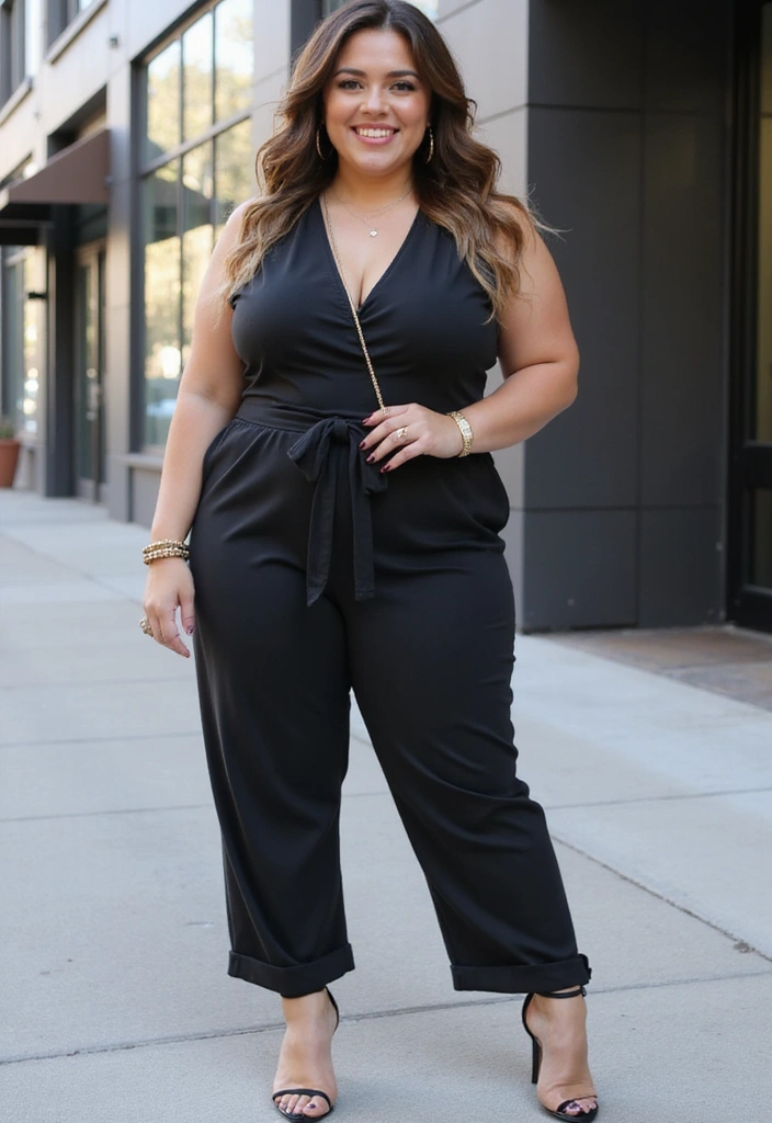 14 Flattering Plus Size Outfits That'll Boost Your Confidence (Wait Until You See #9!) - 4. Chic Jumpsuit