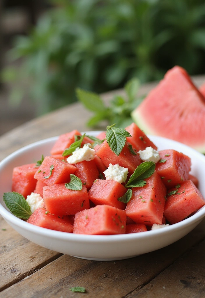 11 Vegetarian Summer Meals That Are Bursting with Flavor (Wait Until You Try #3!) - 6. Watermelon Feta Salad