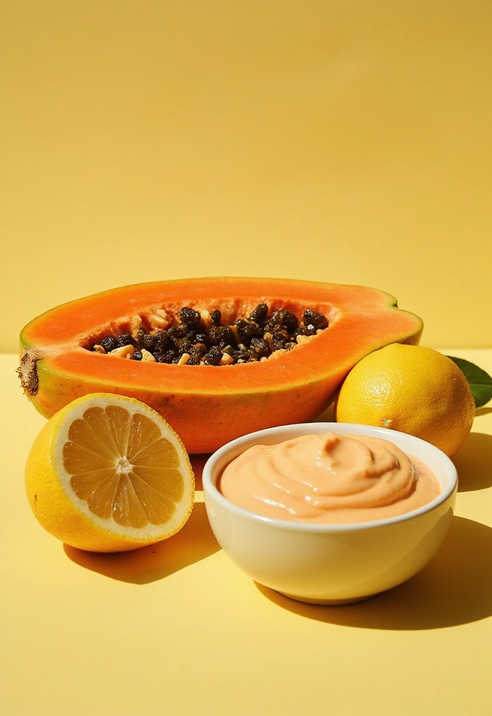 16 DIY Face Masks for Every Skin Type (Your Skin Will Thank You for #9!) - 10. Papaya and Lemon Mask for Exfoliation