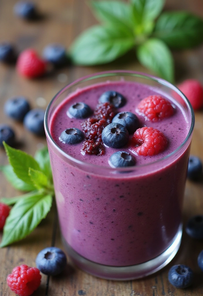 12 Delicious Smoothie Recipes That Will Boost Your Energy (Try #9 for a Surprise!) - 1. Energizing Berry Blast