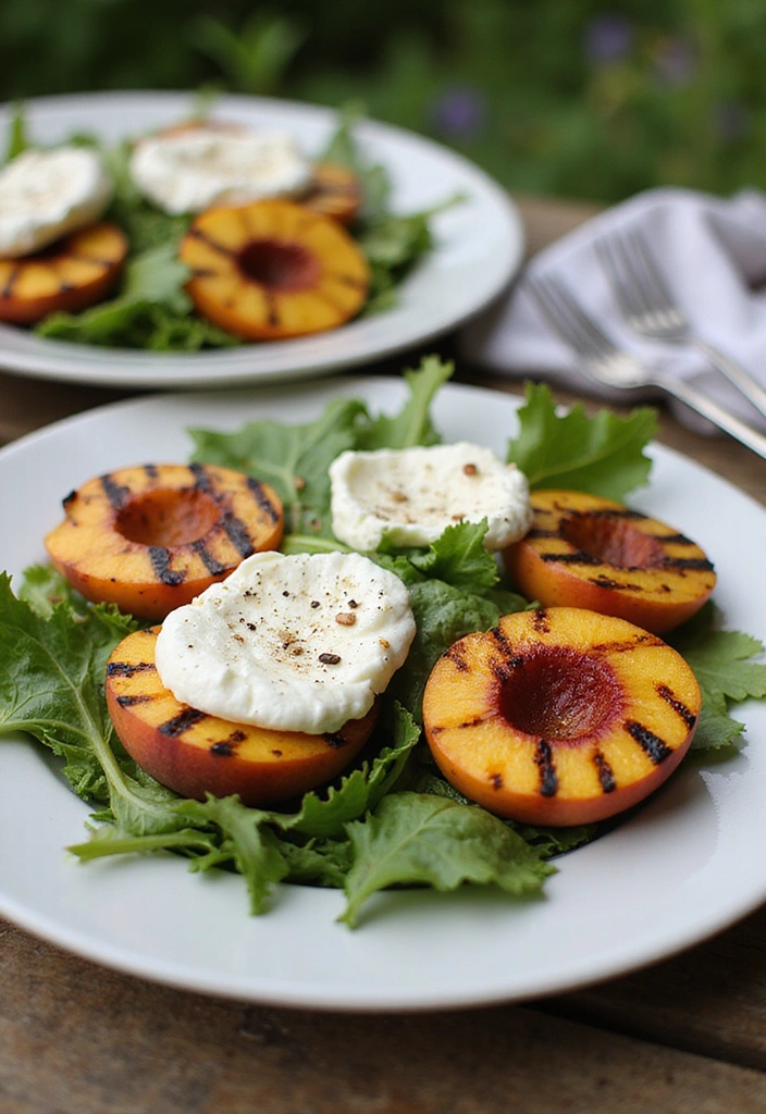 15 Easy Summer Meals That'll Make You Wonder How You Ever Lived Without Them! - 15. Grilled Peach and Burrata Salad