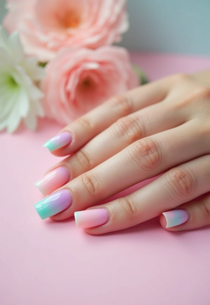 19 Pastel French Tip Nail Designs You Need to Try This Spring! - 10. Whimsical Rainbow Tips