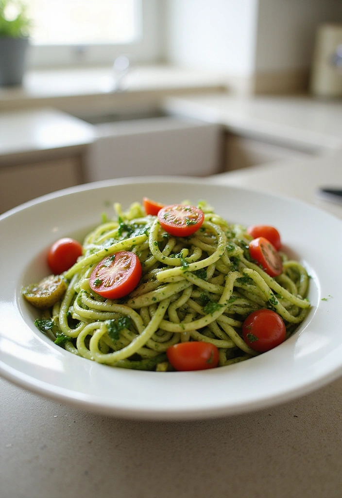 16 Pasta Recipes That Will Make You a Kitchen Superstar (Don’t Skip #11!) - 16. Zucchini Noodles with Pesto