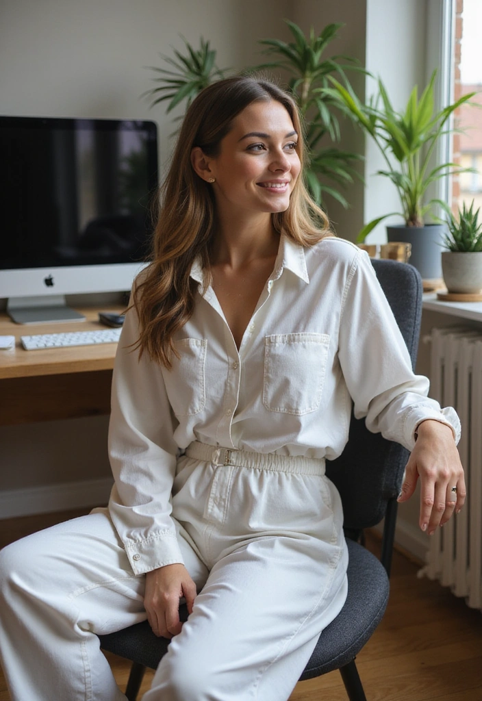 12 WFH Outfits That'll Make You Never Want to Leave Your House Again (Especially #6!) - 2. Comfy Jumpsuit