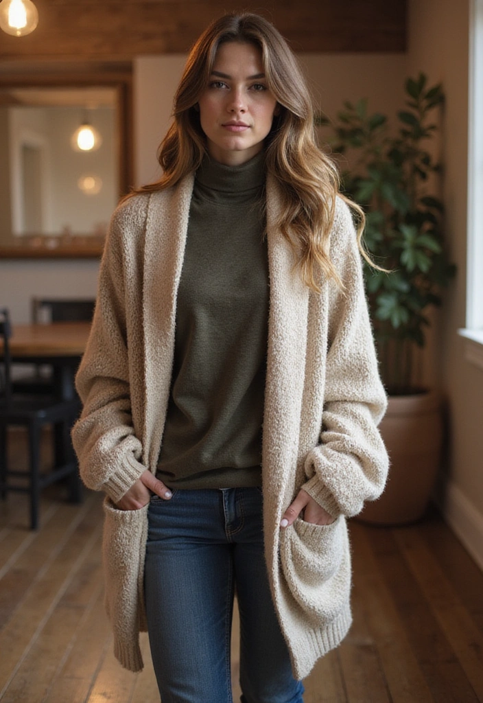 14 Cozy Outfits That'll Make You Feel Like You're Wrapped in a Blanket (So Snug!) - 4. Comfy Cardigans