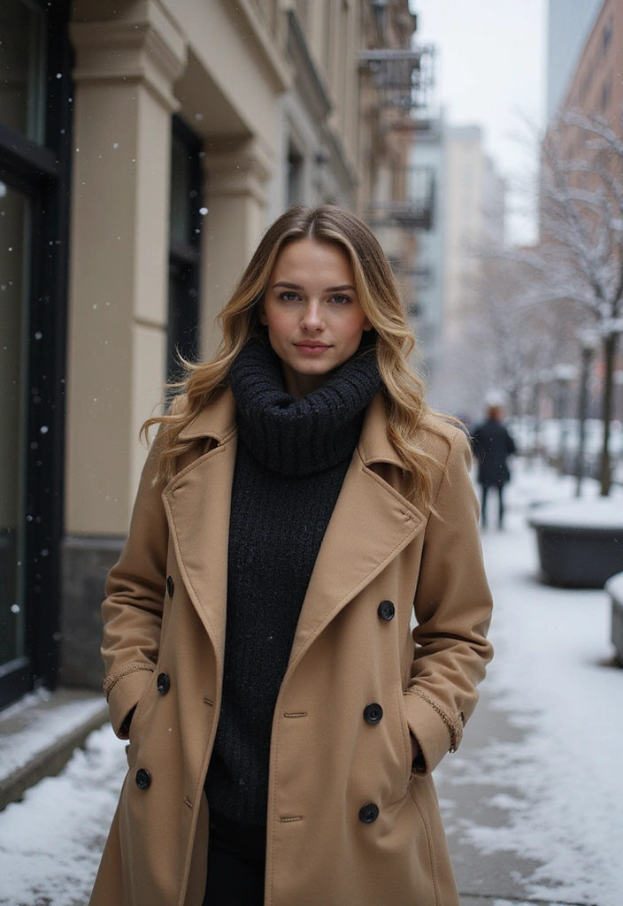 14 Chill Winter Outfits That Keep You Warm and Stylish (You Won’t Believe #4!) - 11. Thermal Layers with a Trench Coat