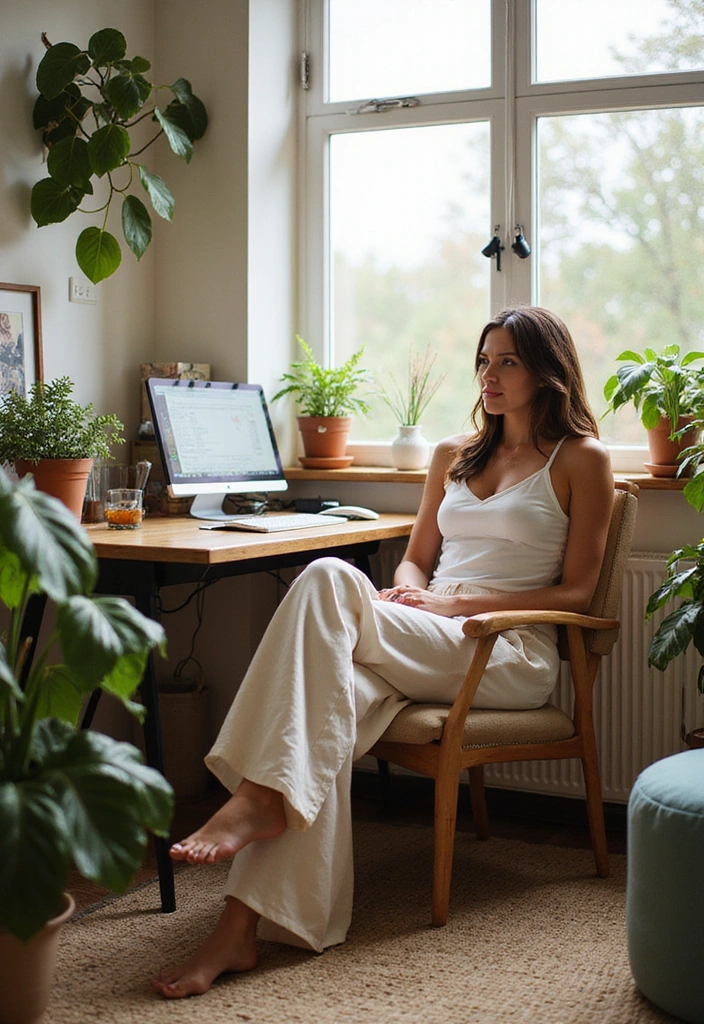 12 WFH Outfits That'll Make You Never Want to Leave Your House Again (Especially #6!) - 10. Stylish Palazzo Pants and Simple Tank