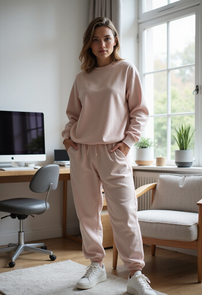12 WFH Outfits That'll Make You Never Want to Leave Your House Again (Especially #6!) - 4. Stylish Sweatshirt and Joggers